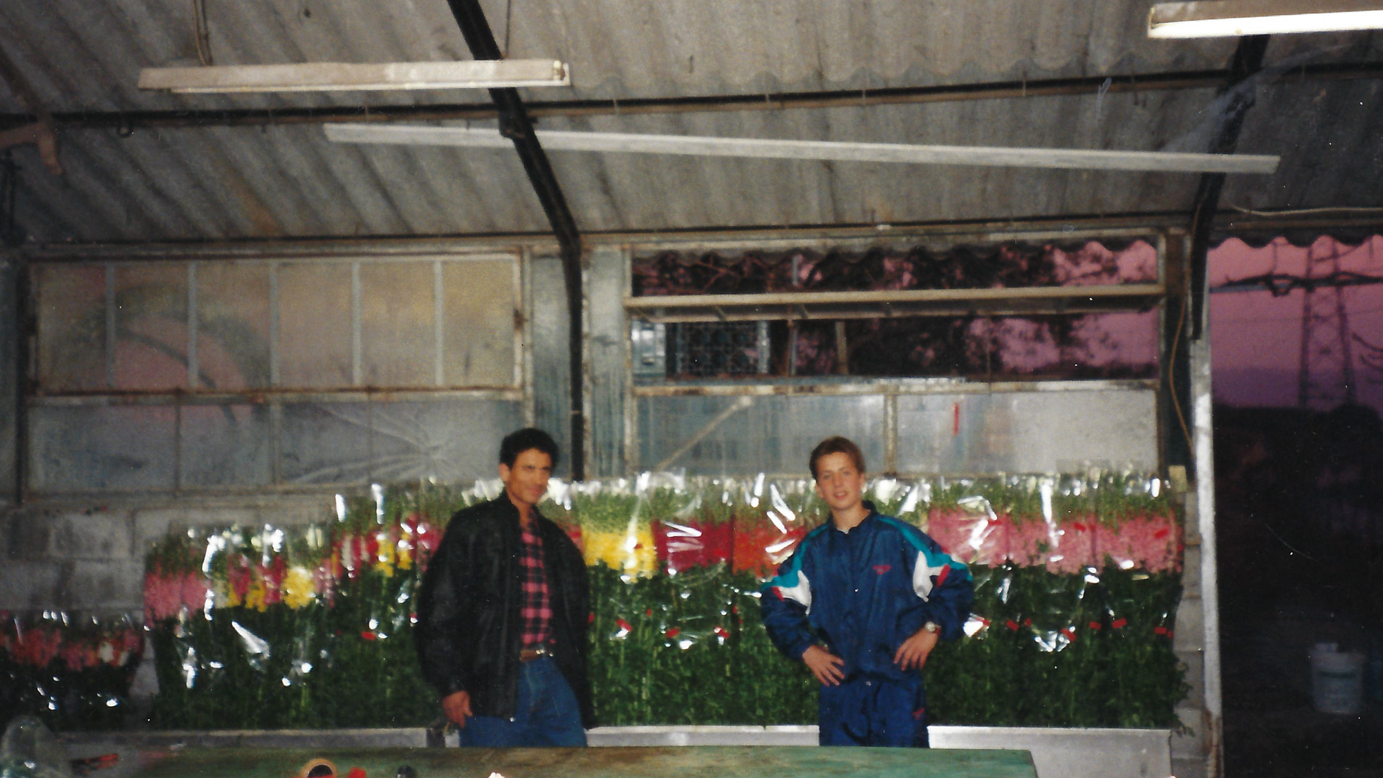 Eric et reda lorsque la famille Dalmasso cultiviat les fleurs sur leurs terre de Bellet